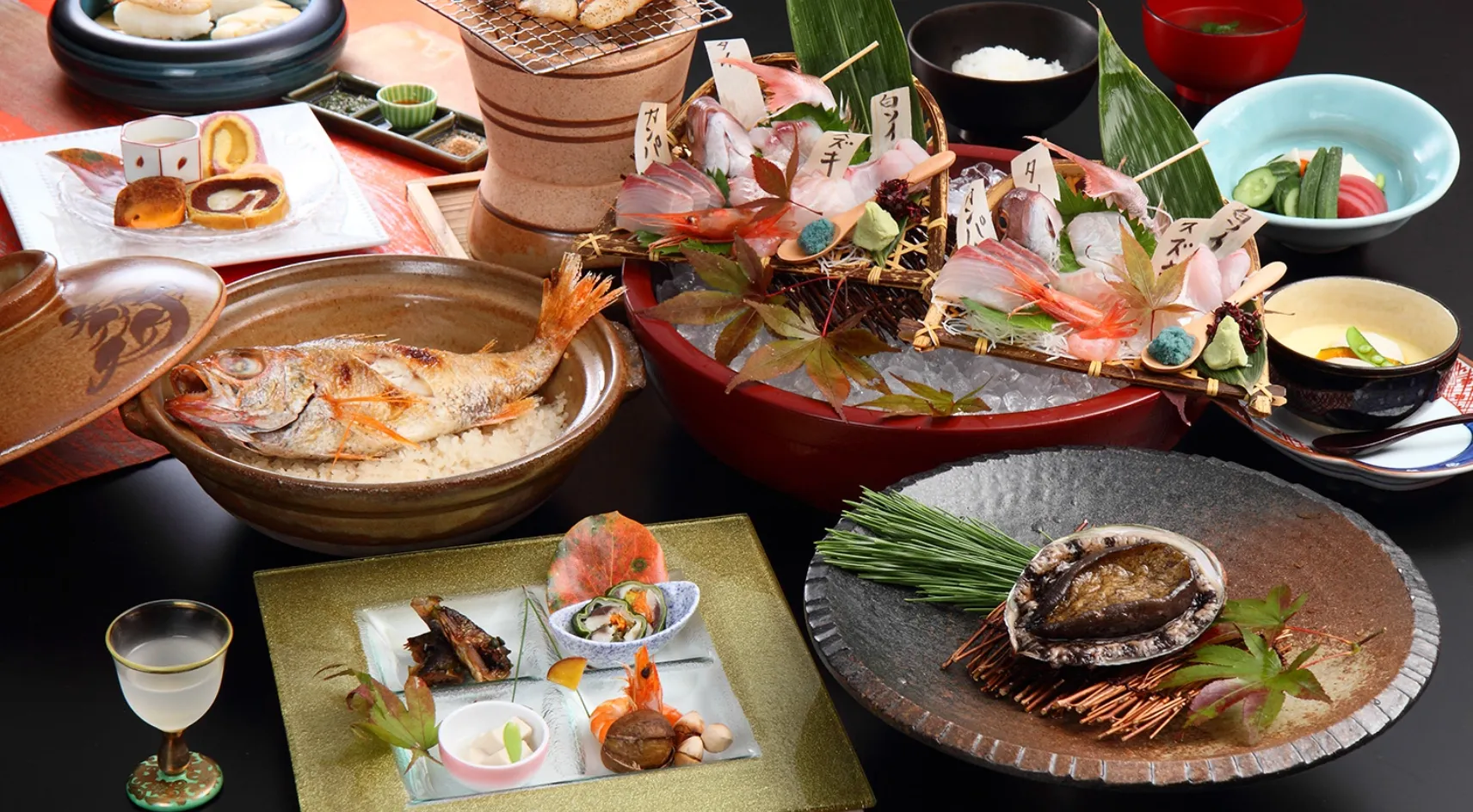 【美味饗宴・極】活き鮑・極上牛・名物「のどぐろの土鍋飯」まで、贅を尽くした美食の数々に舌鼓